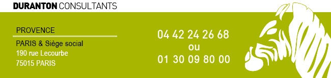 Adresses Paris et Aix des agences Duranton Consultants